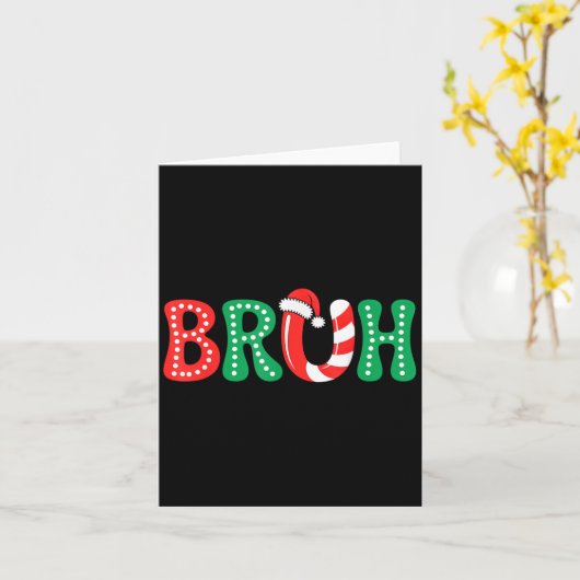 Groovy Bruh Christmas Funny Xmas Kinder Tiener Jon Kaart (Gele Bloem)
