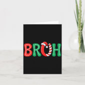 Groovy Bruh Christmas Funny Xmas Kinder Tiener Jon Kaart (Voorkant)