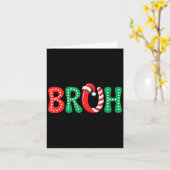 Groovy Bruh Christmas Funny Xmas Kinder Tiener Jon Kaart (Gele Bloem)