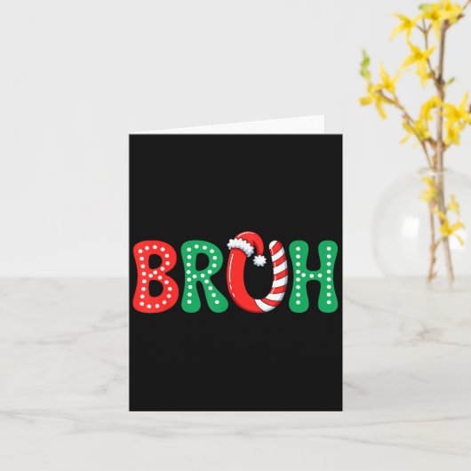 Groovy Bruh Christmas Funny Xmas Kinder Tiener Jon Kaart (Gele Bloem)