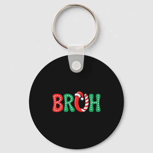 Groovy Bruh Christmas Funny Xmas Kinder Tiener Jon Sleutelhanger (Voorkant)