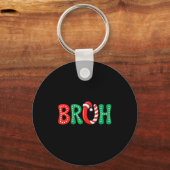 Groovy Bruh Christmas Funny Xmas Kinder Tiener Jon Sleutelhanger (Voorkant)