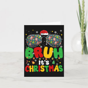 Groovy Bruh zijn kerst kerstboom Mannen jongen Kaart