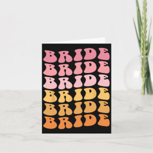 Groovy Bruid Ik Do Crew Retro Wedding Bachelorette Kaart