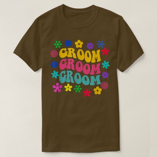 Groovy Bruid Retro Bruidegom Trendy Trouw Meisjes  T-shirt (Design voorkant)