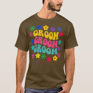 Groovy Bruid Retro Bruidegom Trendy Trouw Meisjes T-shirt