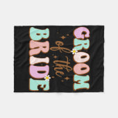 Groovy Bruidegom Van De Bruid Trouwfeest Moeder Va Fleece Deken (Voorkant (Horizontaal))