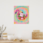 Groovy Bubblegum Blowing Tree Frog Tie Dye Poster (Keuken)