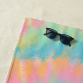 Groovy Bubblegum Blowing Tree Frog Tie Dye Strandlaken (In situ)