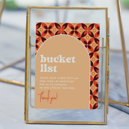 Groovy Bucket List Trouw Teken Poster