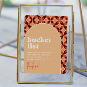 Groovy Bucket List Trouw Teken Poster