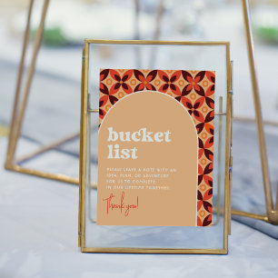 Groovy Bucket List Trouwbord Poster