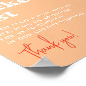 Groovy Bucket List Trouwbord Poster (Hoek)