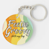 Groovy Bulldog-sleutelhanger Sleutelhanger (Achterkant)