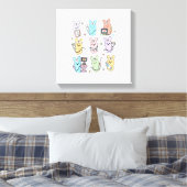 Groovy Bunnies Snoep Echografie Tech Pasen Sonogra Canvas Afdruk (Insitu (Slaapkamer))