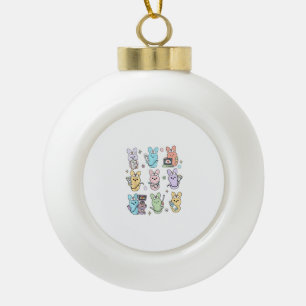 Groovy Bunnies Snoep Echografie Tech Pasen Sonogra Keramische Bal Ornament