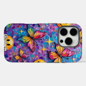 Groovy Butterflies: Retro Happy Vibes Case-Mate iPhone Case (Achterkant (horizontaal))