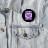 Groovy Butterfly Overdosering Bewustmaking Paars L Ronde Button 5,7 Cm (In situ)