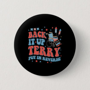 Groovy Byck Up Terry Zet Het In Omgekeerde Volgord Ronde Button 5,7 Cm