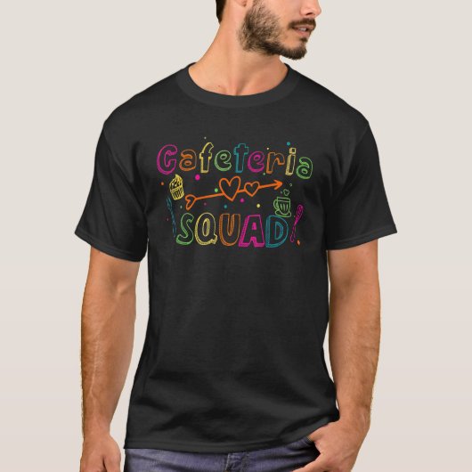 Groovy Cafeteria Squad Cute Kindergarten School Lu T-shirt (Voorkant)