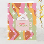 Groovy Campfire Mok Kerstmis Kaart (Gele Bloem)