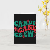 Groovy Candy Cane Crew Matching Family Group Squad Kaart (Gele Bloem)