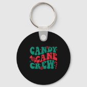 Groovy Candy Cane Crew Matching Family Group Squad Sleutelhanger (Voorkant)