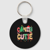Groovy Candy Cane Cutie Christmas Xmas Women Men G Sleutelhanger (Voorkant)