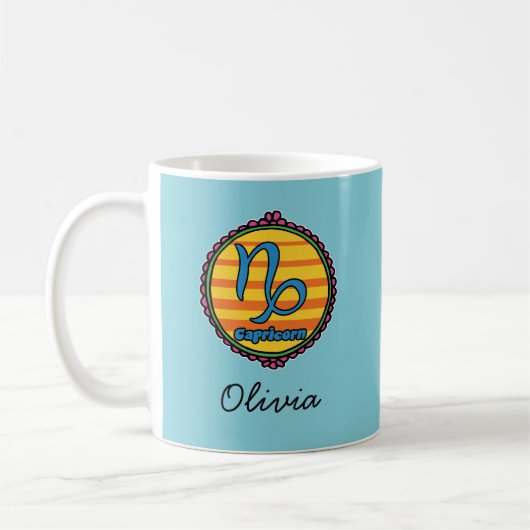 Groovy Capricorn Custom Koffiemok (Links)