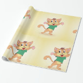 Groovy Cat Cadeaupapier (Uitgerold)