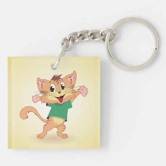 Groovy Cat Sleutelhanger (Achterkant)