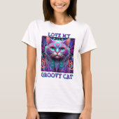 " GROOVY CAT " T-SHIRT (Voorkant)