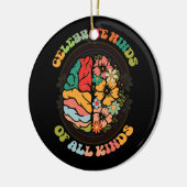 Groovy Celebrate Minds of All Kinds Neurodiversity Keramisch Ornament (Links)