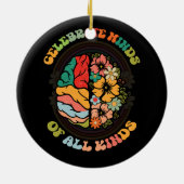 Groovy Celebrate Minds of All Kinds Neurodiversity Keramisch Ornament (Achterkant)