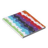Groovy Celestial Stripe Bold Kleurrijk Abstract Notitieblok (Schuin)