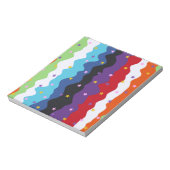 Groovy Celestial Stripe Bold Kleurrijk Abstract Notitieblok (Linkerzijde)