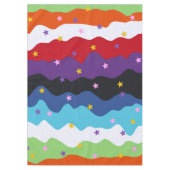 Groovy Celestial Stripe Bold Kleurrijk Abstract Tafelkleed (Voorkant)