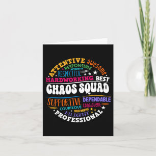 Groovy Chaos Squad Coördinator Grappige eerste dag Kaart