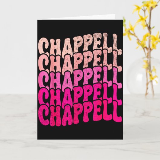 Groovy Chappell First Name D Chappell Tees Meme  Kaart (Gele Bloem)
