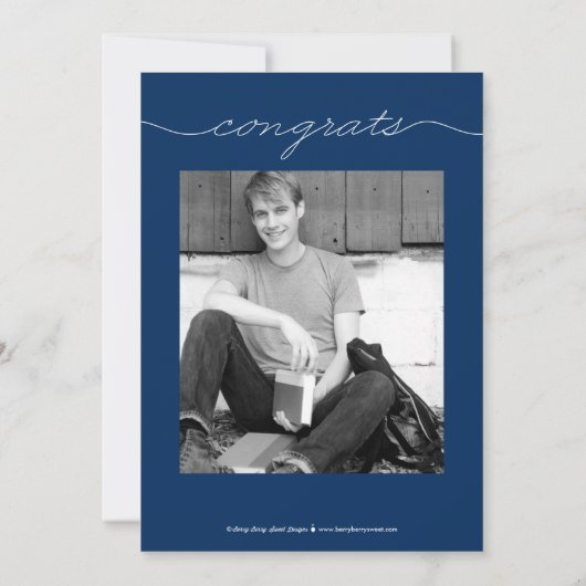 Groovy Charm EDITABLE COLOR Afstuderen Kaart (Achterkant)