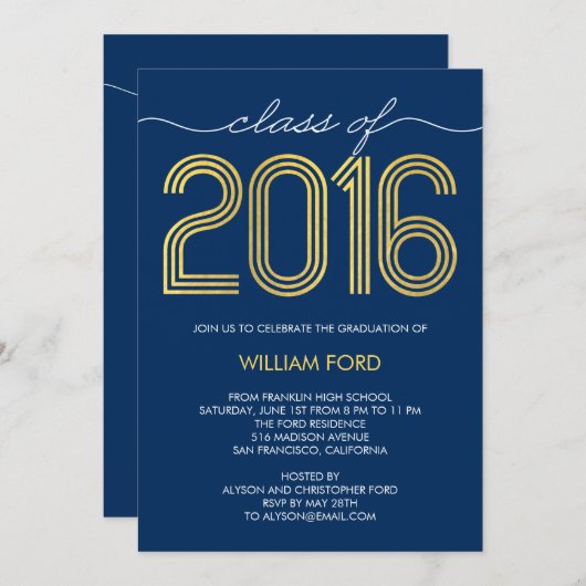 Groovy Charm EDITABLE COLOR Afstuderen Kaart (Voorkant / Achterkant)