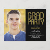 Groovy Charm Graduation Party Briefkaart (Voorkant)