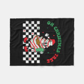 Groovy Checkered Oh Christmas Tree Cakes For Cake  Fleece Deken (Voorkant (Horizontaal))