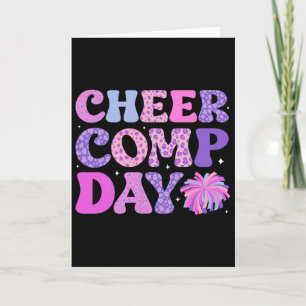 Groovy Cheer Comp Dag Cheerleading Competitie Dag Kaart