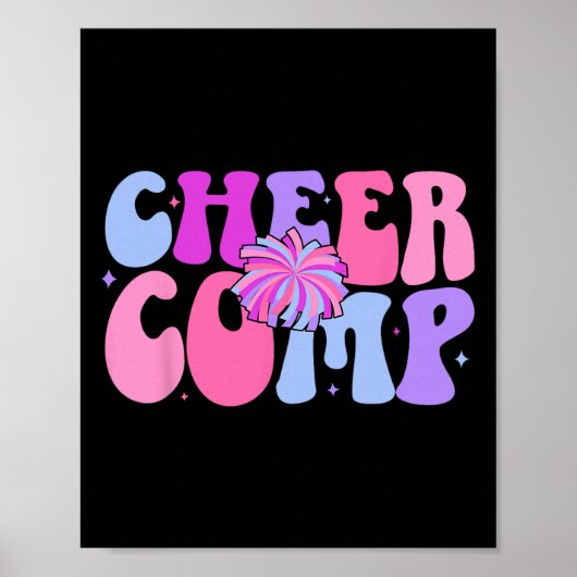 Groovy Cheer Comp Dag Cheerleading Competitie Dag Poster (Voorkant)