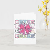Groovy Cheer Coquette Bow Cheerleading Lover Cheer Kaart (Gele Bloem)