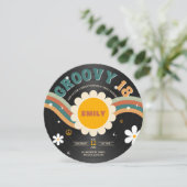 Groovy Chic Retro Vinyl Record 18e verjaardag Kaart (Staand voorkant)