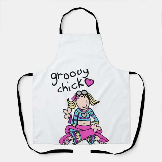 Groovy Chick T-shirt - meisjes sweatshirt Schort (Voorkant)