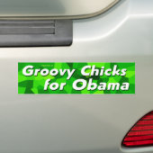 Groovy Chicken for Barack Obama Bumpersticker (Op auto)