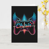 Groovy Chris First Name D Chris Control Game Meme  Kaart (Gele Bloem)